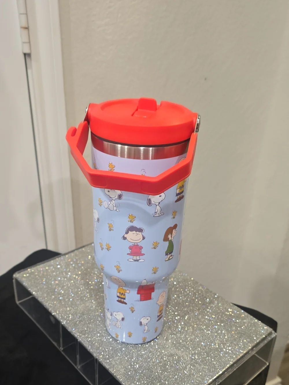 Peanuts Snoopy & The Gang Stainless Steel 40oz Tumbler w/Pop Up Straw